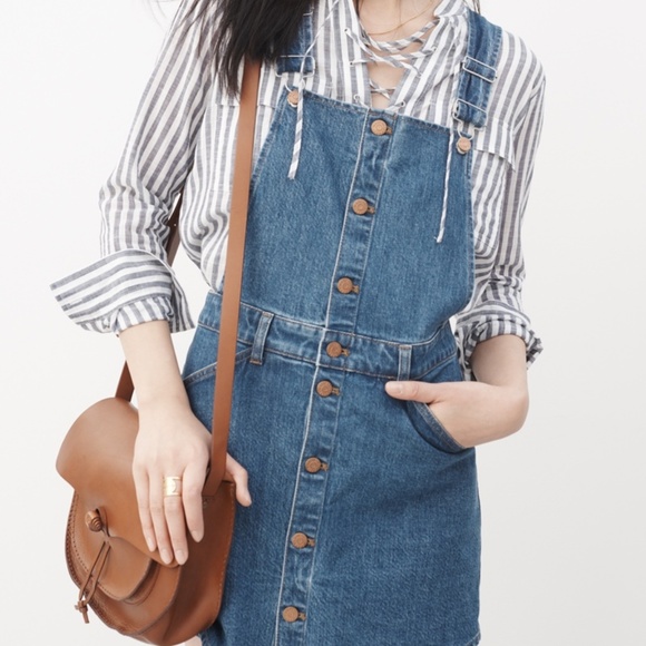 Madewell Denim - Madewell Denim Skortall Overalls Cutoffs